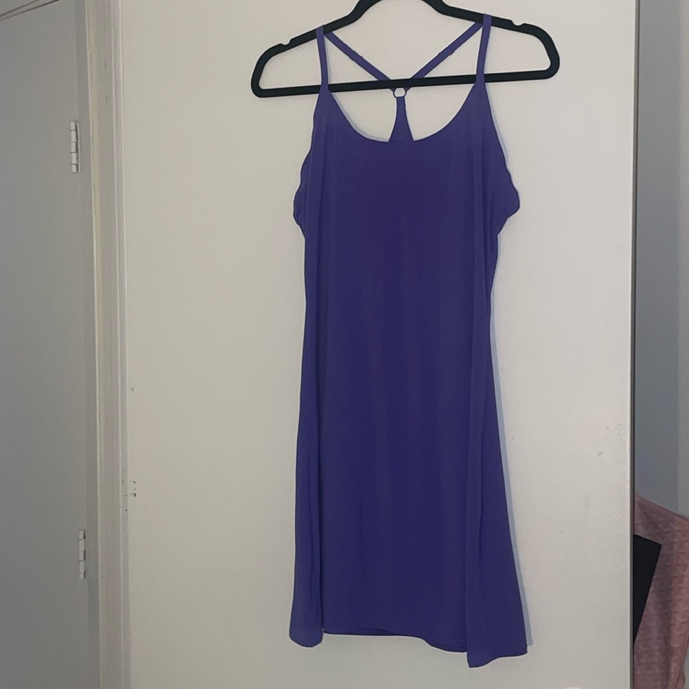 Purple Outdoor Voices exercise dress with biker shorts attached inside size M